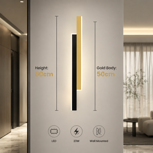 Applique murale LED linéaire moderne en acrylique, décorative pour intérieur, 23W, CCT sélectionnable 3000K 6000K, pour couloir d'hôtel - Product Image 3