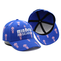 Gorra de Béisbol Estructurada Azul Rey con Bordado Floral de ADN Personalizado para Hombres y Mujeres