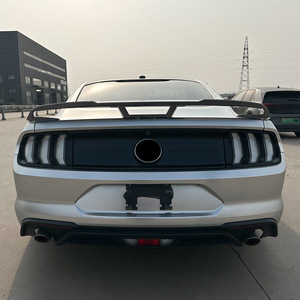 Ford Mustang Rear Spoiler <b>Wing</b> Shaped Piano <b>Black</b> Carbon Fiber Texture ABS Trunk Spoiler 2015-2023 - Product Image 3