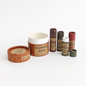 Tubo di carta riciclata per la cura della pelle serie di carta Kraft marrone cilindro corpo balsamo tubi di cartone crema viso vasetto di carta cera interna - Product Image 3