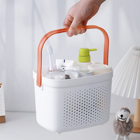Panier de rangement en plastique avec poignée