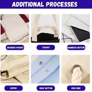 TOP Design Economical Cotton Tote Bag Lightweight Reusable Grocery Canvas Cloth Bags for DIY Advertising Promotion Gift - Product Image 5