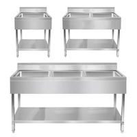 Évier double étoile de style européen en acier inoxydable 201/304 de qualité alimentaire pour hôtels et restaurants, fabrication d'acier pour cuisines commerciales