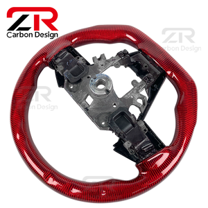 Accesorios Interiores para Automóviles, Volante Deportivo de Fibra de Carbono Rojo para Mazda Speed 3 6 CX-5 CX-7 RX-8 CX30 2008-2020 - Product Image 3