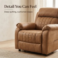 Fauteuil inclinable électrique ultra-silencieux, siège large de 48 cm, mousse haute densité, longueur inclinée de 183 cm, fauteuil inclinable à moteur unique