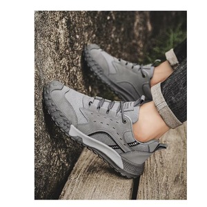 Chaussures de sécurité sportives pour hommes avec embout en acier, légères, respirantes, en maille, à lacets, antidérapantes, pour la course hivernale - Product Image 5