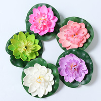 Fleurs de lotus artificielles éternelles et nénuphars en mousse PE, légères, faites à la main, pour la danse bouddhiste, les étangs et la décoration des poissons