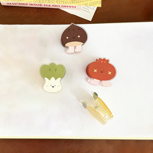 Pinza de plástico acrílico transparente NASNAK con diseño de dibujos animados, estilo INS, para decoración de frutas y verduras, regalo, clip para sellar notas, venta al por mayor - Product Image 3