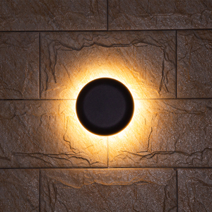 Lampade da Parete LED 6W IP65 Impermeabili Dimmerabili con Base in Alluminio, Elementi Geometrici Minimalisti, Luce Bianca Calda <span class=keywords><strong>per</strong></span> <span class=keywords><strong>Illuminazione</strong></span> Ambientale da Giardino - Product Image 1