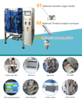 Machine de remplissage automatique haute vitesse pour sachets de farine de noix de coco, à scellage arrière, contrôlée par PLC, en acier inoxydable, pour petites entreprises chimiques