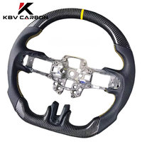Volant sport en fibre de carbone KBV pour Mustang GT (2015-2023 S550) 2 branches 35 mm Grip Flat Bottom