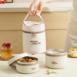 Conteneurs alimentaires thermiques Boîte à <span class=keywords><strong>lunch</strong></span> Bento avec sac à <span class=keywords><strong>lunch</strong></span> isolé Boîte à <span class=keywords><strong>lunch</strong></span> thermique sous vide en acier inoxydable - Product Image 5