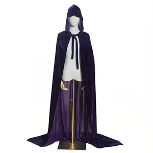 Baige Groothandel Fluwelen Halloween Multi-Color Kostuum Vrouwen Mantel Met Cape Middeleeuwse Mantel Tovenaar Gewaad - Product Image 3