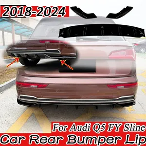 Car Rear Bumper Lip For Q5 FY <b>Sline</b> 2018-2020 2021-2024 Diffuser Lower Guard Body Kit Exterior Tuning Accessories - Product Image 1
