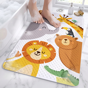 Tapis de sol antidérapant pour enfants en PVC lavable à la <span class=keywords><strong>main</strong></span>, motif d'animaux imprimés, grande taille - Product Image 6