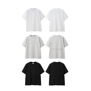 <span class=keywords><strong>Abbigliamento</strong></span> in Cotone per Uomo |   Maglietta a maniche corte girocollo da 260G, vestibilità ampia, casual, stile street fashion, con motivo. - Product Image 6