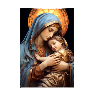 <span class=keywords><strong>Vierge</strong></span> Marie tenant l'enfant Jésus-Christ, aquarelle, art mural moderne, impressions acryliques, 50x60cm, encadré, décoration intérieure - Product Image 3