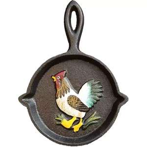 Mini poêle en fonte tenture murale coq conception peinture colorée pour chef de ferme Cusine décoration de charme Vintage - Product Image 2