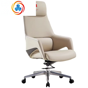 Silla Ejecutiva Moderna de Cuero de Lujo con Respaldo Alto, Reposacabezas Ajustable y Función Giratoria para Escritorios de Jefes/Gerentes - Product Image 2