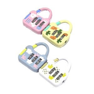 Candado de equipaje pequeño personalizable con alta seguridad Nuevo diseño Aspecto lindo Candado de combinación de aleación de zinc con 3 ruedas digitales - Product Image 5