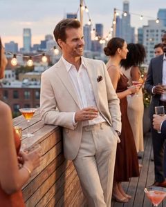 <span class=keywords><strong>Traje</strong></span> de 2 Piezas para <span class=keywords><strong>Hombre</strong></span>, Corte Entallado, Color Sólido, Cierre de un Botón, Casual, para Negocios, Bodas y Fiestas, Conjunto de Blazer y Pantalones - Product Image 2