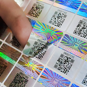 Mencetak desain kustom anti-pemalsuan sistem Hologram <span class=keywords><strong>Label</strong></span> Cratch Off nomor seri keamanan kode Qr stiker Hologram - Product Image 2