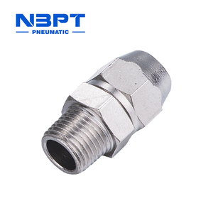 Raccord de tube union droit coudé à 90 degrés en laiton SM-V avec des tailles d'extrémité égales pour les connexions pneumatiques - Product Image 3