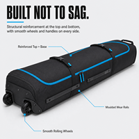 Sac de voyage haut de gamme personnalisé pour snowboard rond de 165 cm, sac à roulettes rembourré de luxe pour ski, simple - Sac de voyage haut de gamme