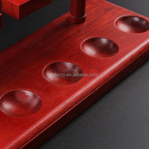New Design Wholesale Long Red Wood Smoking Pipe Holder Wooden Briar <strong>Tobacco</strong> Smoking Pipe Stand <strong>in</strong> Stock - Product Image 4