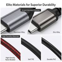 Expédition rapide, câble de charge rapide USB Type C 240W, 5A, 480 Mbps, câble d'alimentation tressé de qualité supérieure pour PC, tablette, téléphone portable, accessoires