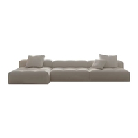 Canapé inclinable modulable 3 places moderne avec housse en tissu éponge multifonctionnel pour salon, chambre et buanderie