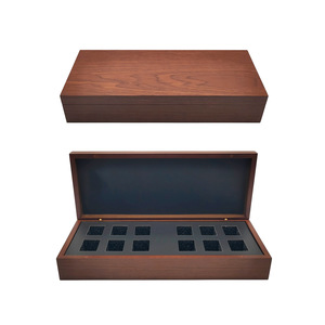 Caja de Té Magnética con Tapa Abatible de Madera de Nogal Hecha a Medida, Rectangular, Artesanal, para Regalo - Product Image 2