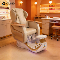 Nouveau design de fauteuil de pédicure multifonctionnel, sans tuyau, dossier réglable, en fibre de verre, massage tactile humain, spa, salons de manucure