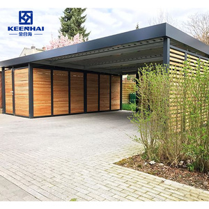 Abri de voiture polyvalent personnalisé, bâtiments d'entrepôt à <span class=keywords><strong>toit</strong></span> <span class=keywords><strong>plat</strong></span>, facile à installer, abri de voiture extérieur préfabriqué en aluminium Foshan - Product Image 5