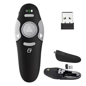 Ponteiro a laser de fábrica com clicker de apresentação sem fio para apresentações de PowerPoint remoto com dongle USB