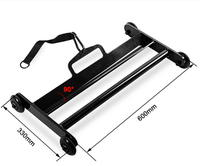 VIGFIT Glute Ham Glider, Rouleau Commercial pour Muscles Fessiers et Ischio-jambiers, Roues d'Exercice Multifonctionnelles, Entraînement à Domicile pour les Abdominaux