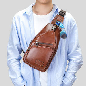 AndoBag - Bolsos de Pecho de Cuero Vacuno Genuino para Hombre, Bolsos Cruzados de un Solo Hombro para Viajes al Aire Libre, Bolso de Mensajero, Bolso de Mano Masculino 9125 - Product Image 2
