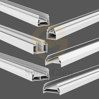 Bandes lumineuses LED de haute qualité, profilé en aluminium extensible pour décoration murale et de plafond, fourniture d'usine de profilés en aluminium pour plafond extensible