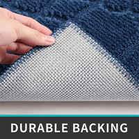 Tapis d'entrée anti-salissures pour porte d'entrée, tapis d'accueil absorbant pour intérieur, profil bas, antidérapant, lavable