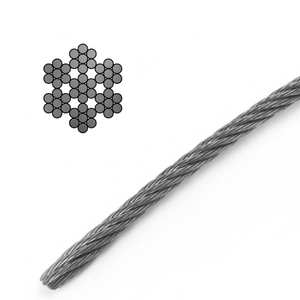 C110088-100 SKU Corde en acier inoxydable 49 fils (7x7) avec AISI 316 Ø 6.0mm 100 Mt Reel Steel Cables Product - Product Image 1