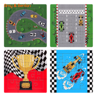 Puzzles en vrac OEM sur le thème des voitures de course, jouets en papier, cadeaux de fête pour tout-petits, jouets éducatifs pour l'apprentissage des enfants