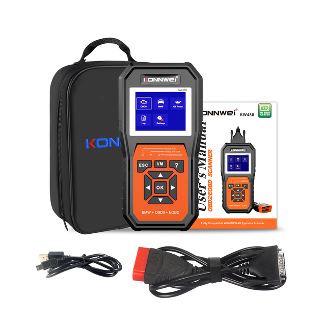 Ready to Ship Handheld KONNWEI KW480 Diagnostic Scanner for BMW Full System Fault Detector Tester Automotriz Automobile Tools