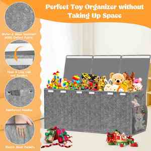 <b>Large</b> Capacity Compartment Kids <b>Toy</b> <b>Storage</b> <b>Box</b> Modern Household Organizer Foldable and Reusable <b>for</b> Wardrobe <b>Storage</b> - Product Image 3