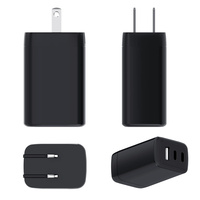 Chargeur rapide GaN 65W PD avec 2 ports USB-C et 1 port USB-A, garantie de 3 ans, certifié CE GS KC UKCA pour CUL ETL FCC SAA PSE CCC EAC