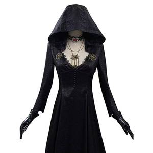 Robe longue noire en polyester pour femme, costume de cosplay Halloween 8 Moth Lady, tenue de scène pour fête et performance TV & cinéma - Product Image 4
