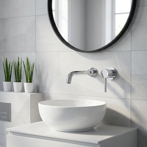 Miscelatore per lavabo a parete con maniglia singola Miscelatore per lavabo a leva singola Rubinetti per bagno con bocca lunga - Product Image 6