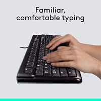 Combo de Teclado y Ratón con Cable Logitech MK120 para Windows, Ratón Óptico con Cable, Tamaño Completo, USB, Compatible con PC y Laptop