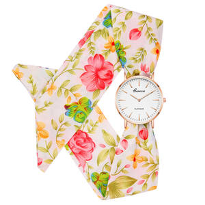 Fiore delle Donne di modo Arco Floreale Orologio Da Polso Sciarpa Della Fascia Del Partito Vigilanza Casuale Relogio Feminino Montre Femme <span class=keywords><strong>Regalo</strong></span> Delle Donne - Product Image 5