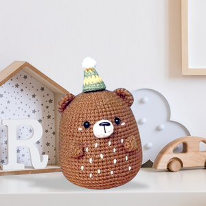 DIY Handmade Brown Bear Crochet <b>Kits</b> for Beginners Knitting <b>Tool</b> Lovers Crochet for <b>Kids</b> Adults - Product Image 6