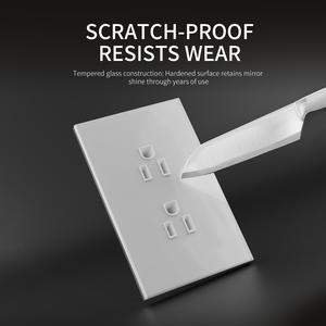 New Arrival Elegant 118*75mm Glass Double <strong>Socket</strong> American Standard White Black Grey <strong>Gold</strong> Color Wall Outlet Plugs <strong>Sockets</strong> - Product Image 6